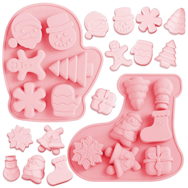 BACCEN Christmas shape design Cookie Shaping Decorating Baking Trays Christmas Candy Mold