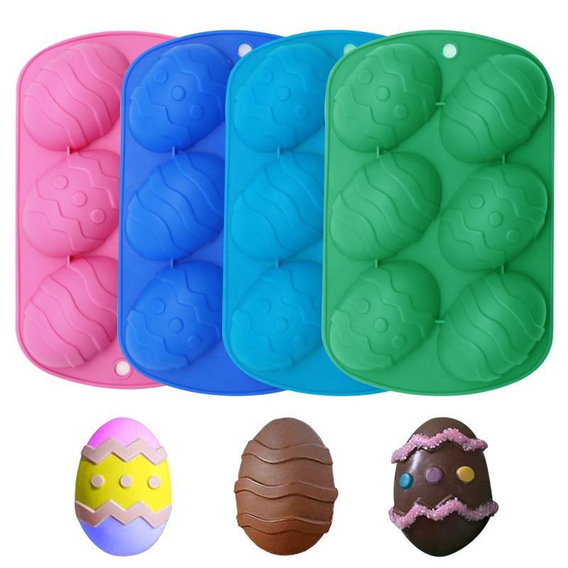 Egg Cake Pans, Easter Silicone Egg Chocolate Mold 2 Pack Large Breakab —  CHIMIYA